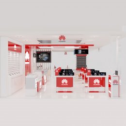 ออกแบบร้านมือถือ JC Mobile : Huawei ห้าง Imperial World สำโรง